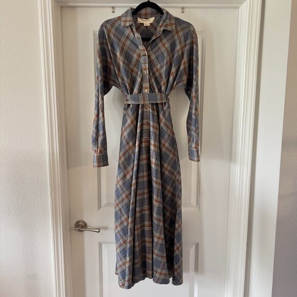 Grammar Dresses & Skirts - 795 Grammar Flannel Feminine Dress - Tartan Color Grey Size 2